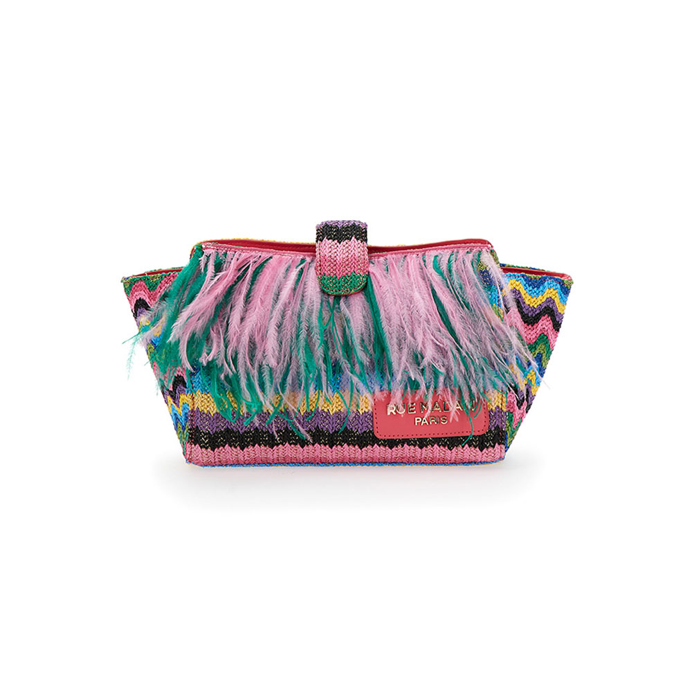 Bolso bandolera ganchillo y plumas Rue Madam Acapulco S 