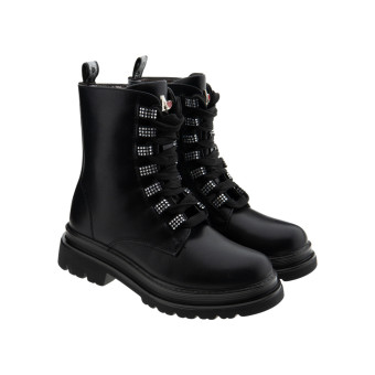 Botines niña militar negros Asso AG-17633