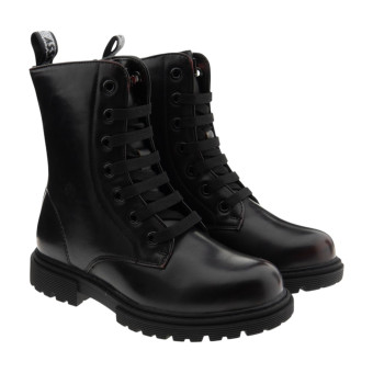 Botas militares burdeos cordón y cremallera Asso AG-18265