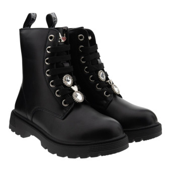 Botas militares niña adornos cordones Asso AG18340