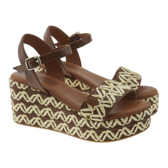 Sandalias cuña trenzada Popa Arambol Tribu