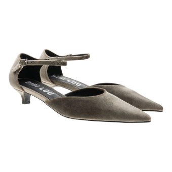 Zapatos tacón terciopelo y hebilla Bibilou Arlette Pumps 35