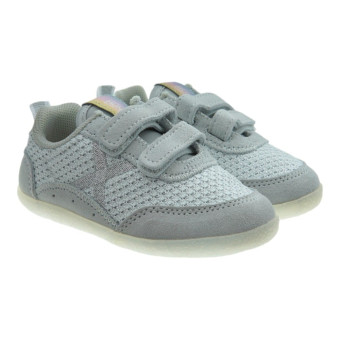 Zapatillas Munich Baby Koda Velcros Azul y Plata