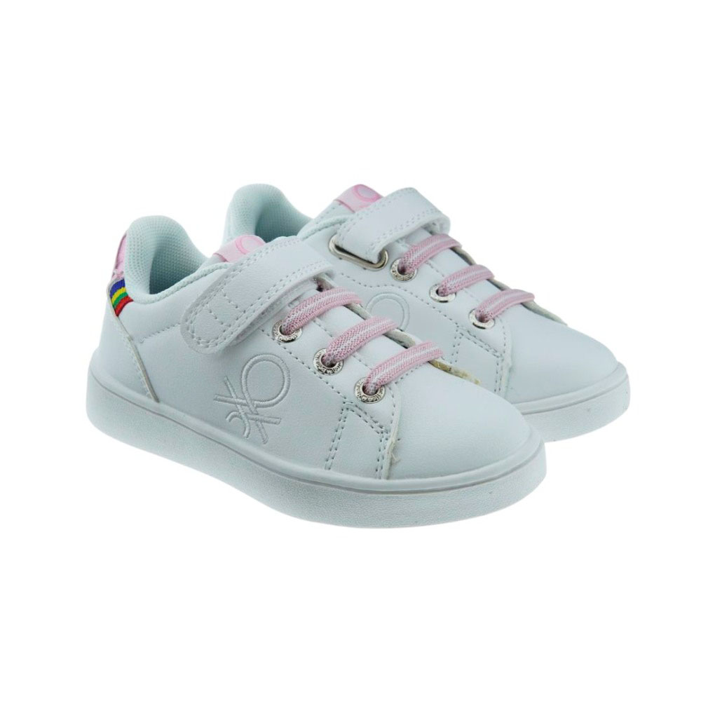 Deportivas niña blancas velcro Benetton BTK214006