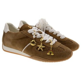 Zapatillas ante cuero charms Cafenoir C1DL6500