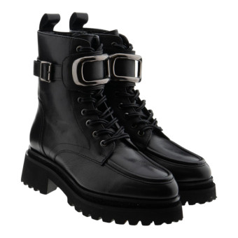 Botas militar piel negra Cafenoir C1FD1001