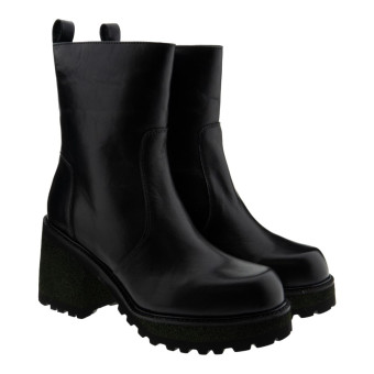 Botines negros mujer tacón ancho Cafenoir C1FE1112