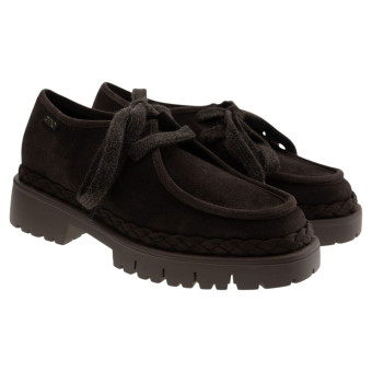 Zapato blucher mujer piel ante Gaimo Candia