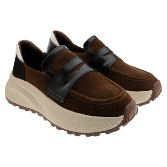 Mocasines mujer plataforma piel ante Noa Harmon Cobble 