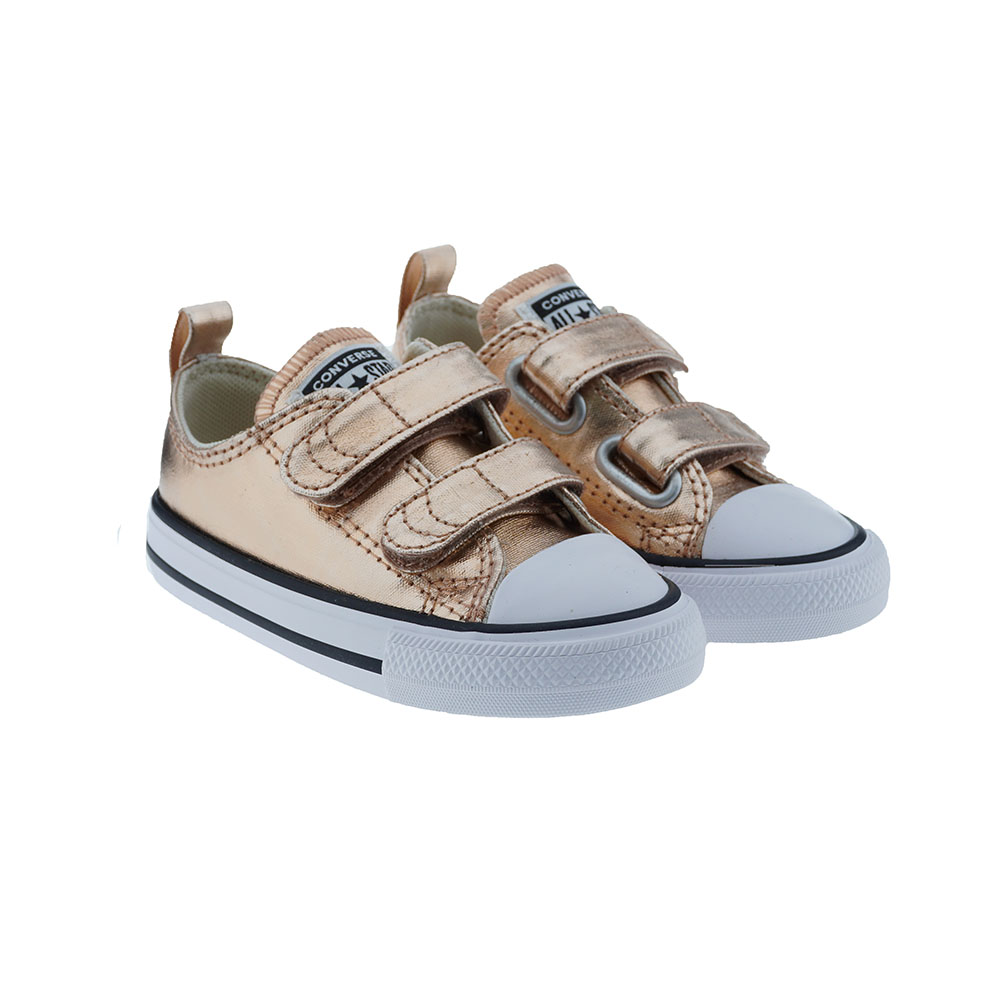 Zapatilla niña doble velcro metalizada Converse Ctas 2V Ox Met