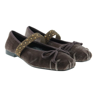 Bailarinas Venezianas Terciopelo Correa Strass D26-1142