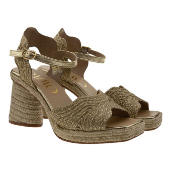 Sandalias Rafia Tacón Yute Gaimo Danae