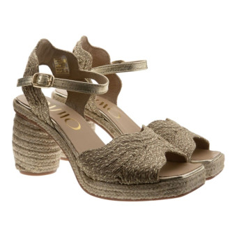 Sandalias esparto tacón y plataforma Gaimo Darian