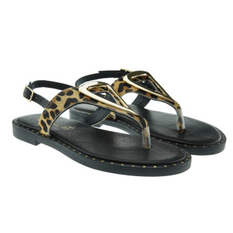 Sandalias dedo romanas leopardo S.Piero E2-075-P