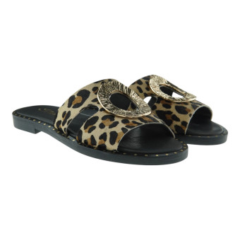 Sandalias plana leopardo S.Piero E2-077-P