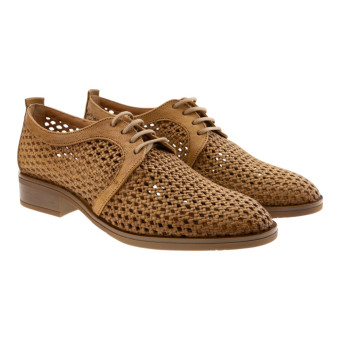 Blucher piel mujer trenzado Nature E25287