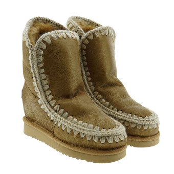  Bota furry cuña costuras lana Mou Eskimo Inner Wedge Short