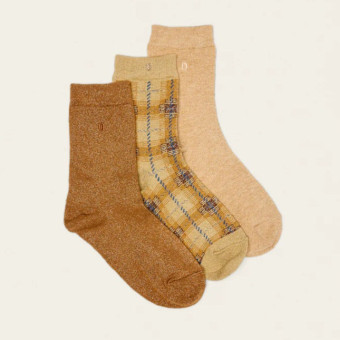 Pack calcetines dorados mujer Moustache Fant2059