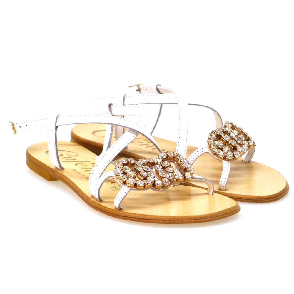 Sandalia piel strass Cafenoir FT100