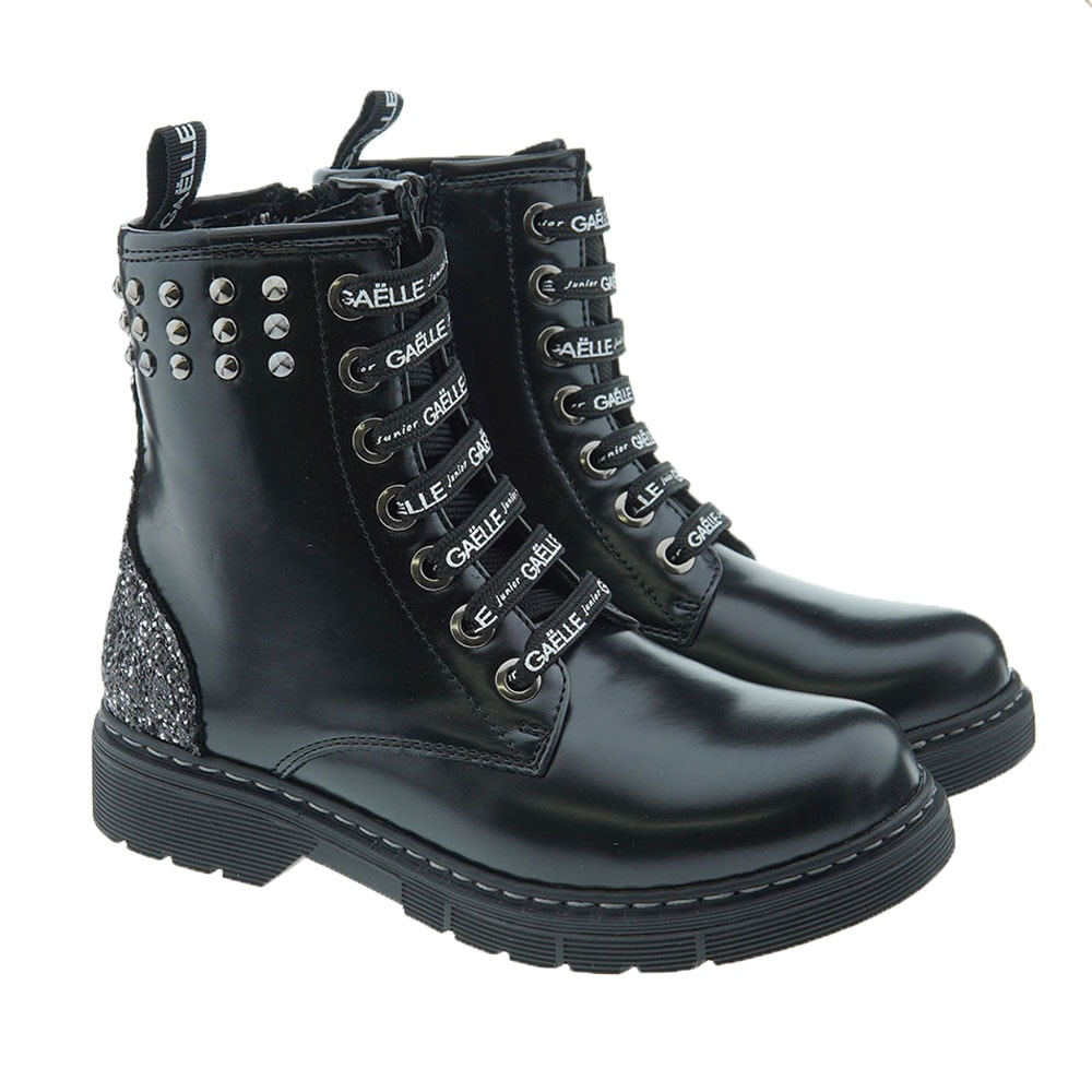 Bota militar niña purpurina Gaelle G-1661