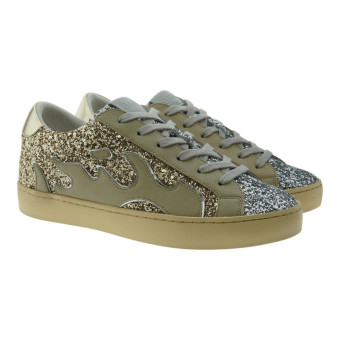 Sneaker casual purpurina dorada mujer Gamin 050121GM 