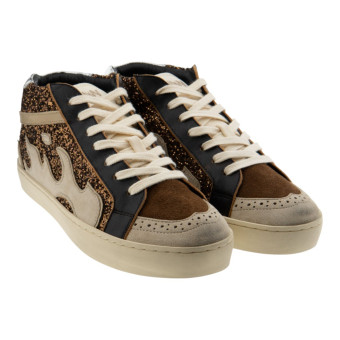 Botas sneakers mujer glitter Bibilou Gamin B E02007S