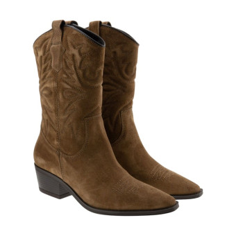 Botas camperas tacón bajo taupe Vexed Hayde 7404