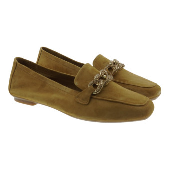 Mocasines ante cadena dorada Reqins Holding Velour