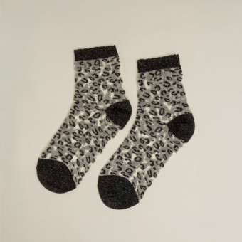 Calcetines transparentes mujer leopardo Gaimo Isidora