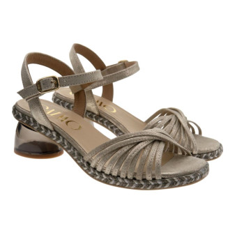 Sandalias tiras piel tacón bajo Gaimo Kristen