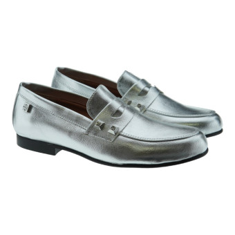 Mocasines mujer metalizado adorno antifaz Popa Liana Clever