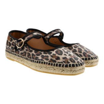 Merceditas leopardo mujer suela yute Popa LIRA LEOPARDO