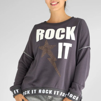 Sudadera algodón gris mujer Miss Goodlife MG13058