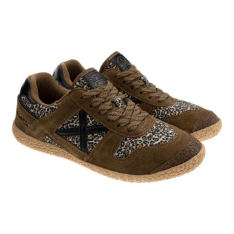 Sneakers Munich marrones y leopardo Mini Goal