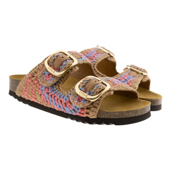 Sandalias Scholl Rafia Trenzada Multicolor Noelle