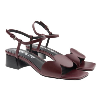 Sandalias burdeos piel tacón Bibilou Onami Sandal 40