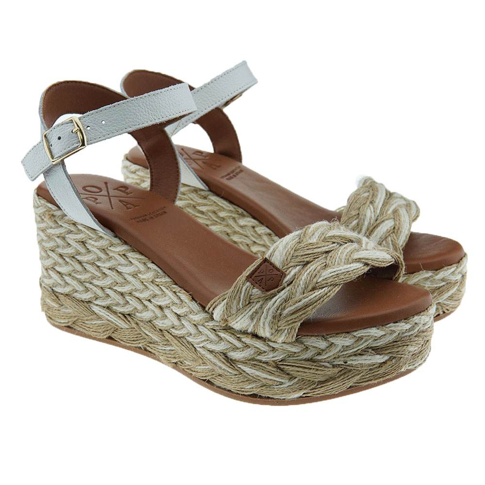 Sandalias cuña cuerda trenzada Popa Paradis Amur