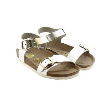 Sandalias bio niña metalizadas Genuins Prato