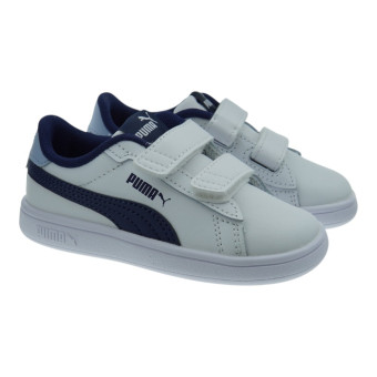 Deportivas blancas niño Puma Smash 3