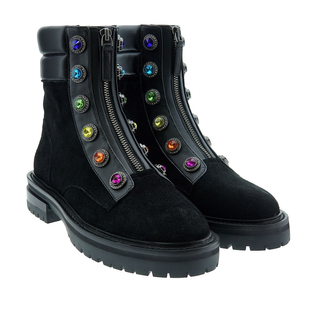 Botín militar cremallera cristales Kurt Geiger Rainbow Bobby