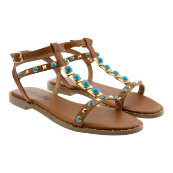 Sandalias romanas planas mujer tachuelas Bibi Lou Remi Sandal
