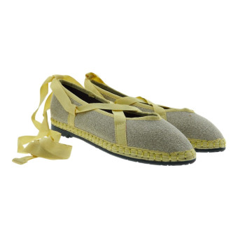 Bailarinas Mujer Cintas Lino Natural Flabelus RIBBON