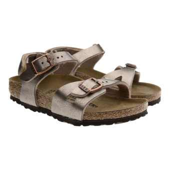 Sandalia bio metalizada hebillas niña Birkenstock Rio Kids Bf