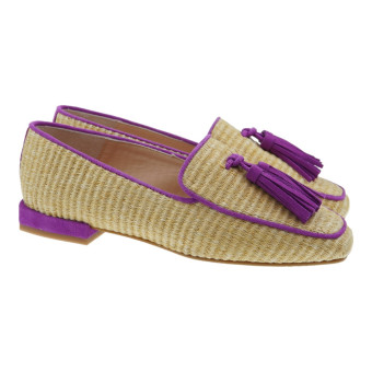 Mocasín Rafia Borlas Carrilé Woman S-3822