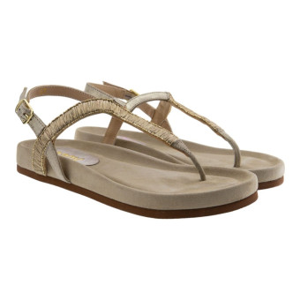Sandalias Dedo Planas Beig 220V SELENE