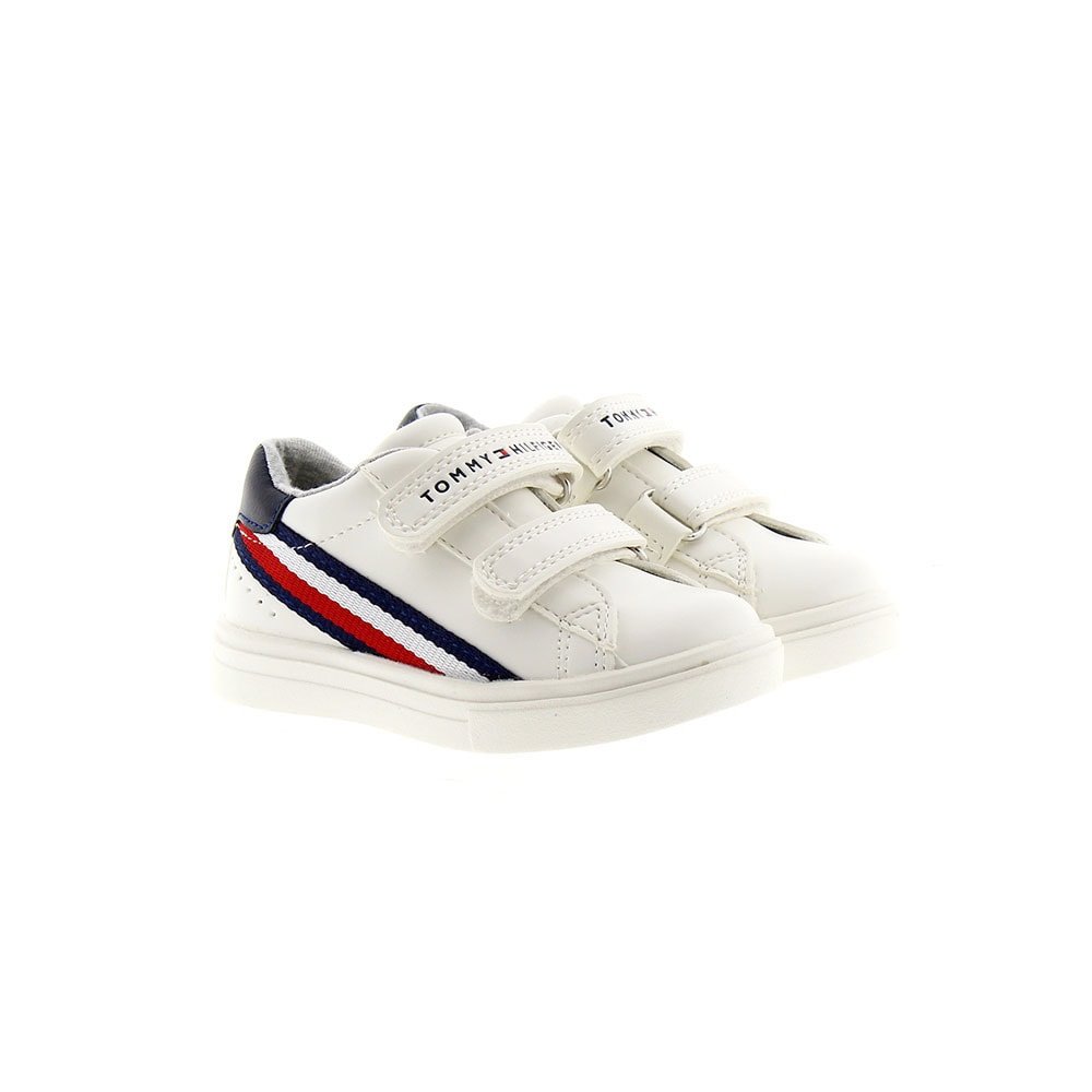 Deportivas blancas niño velcro Tommy Hilfiger T1B430699