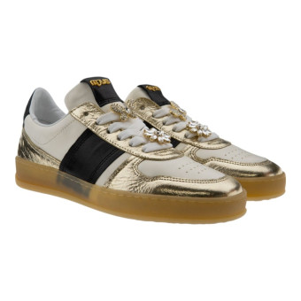Sneakers doradas charms mujer Carrile T94137