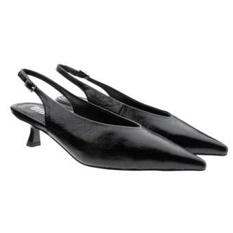 Zapatos salón destalonados piel negros Bibilou Tiare Pumps 40