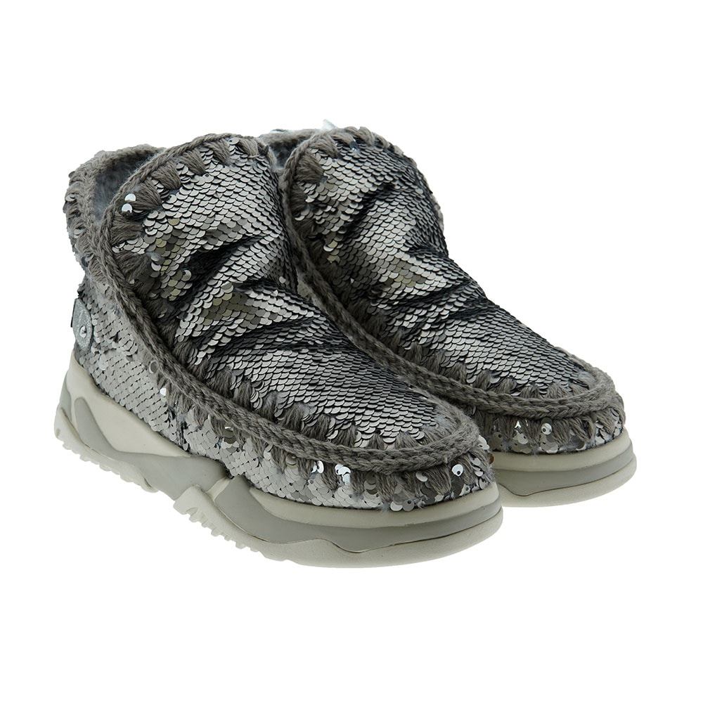 Zapatilla sneaker abotinada lentejuelas Mou Trainer Sequins Logo