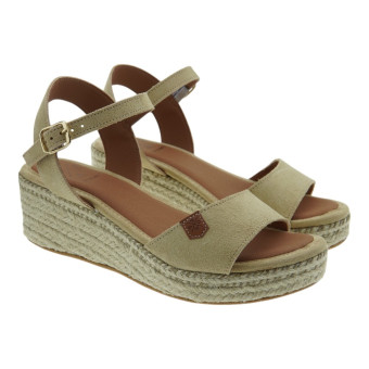 Sandalias cuña esparto serraje Popa Vito